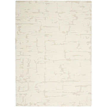 Calvin Klein CK009 Sculptural SCL01 Modern Abstract Broken Lines Carved Hand-Woven Soft Hi-Low Ribbed Textured Wool Loop Pile Ivory/Warm Taupe/Stone Beige/Light Sand/Mushroom Grey Rug-Calvin Klein-Rug Love - The Most Loved Rug Store